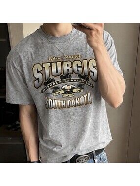 Vintage 212 Sturgis Motorcycle Rally2008 South Dakota Graphic T-Shirt